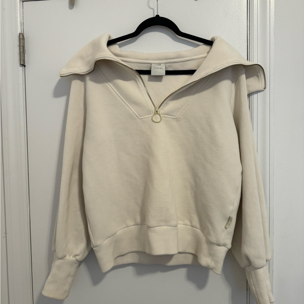 Varley vanilla colored quarter zip